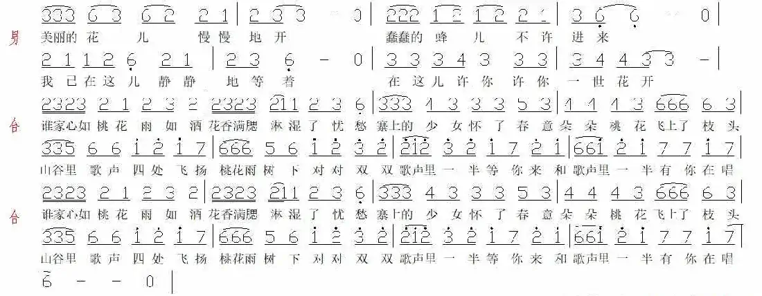 桃花开了(灵山秀水 词曲)