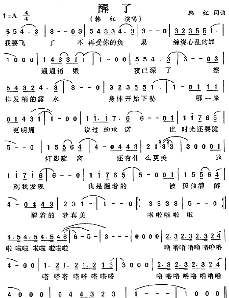 醒了