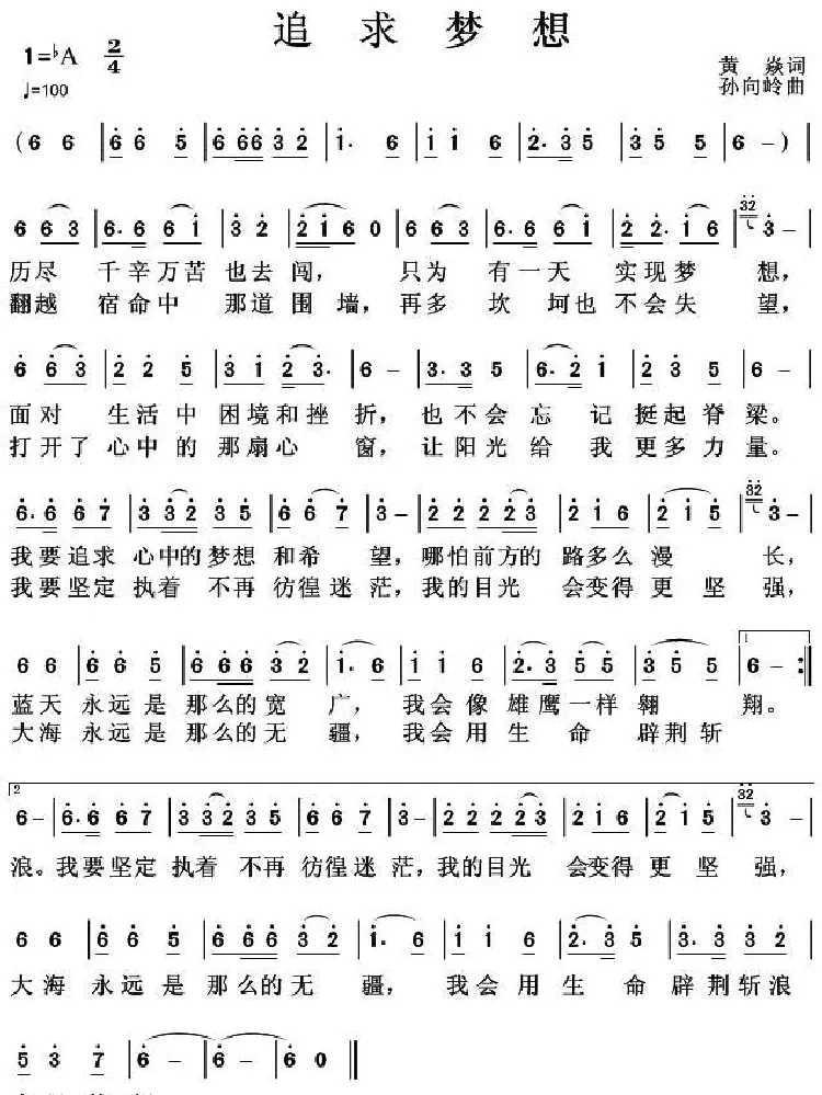 追求梦想