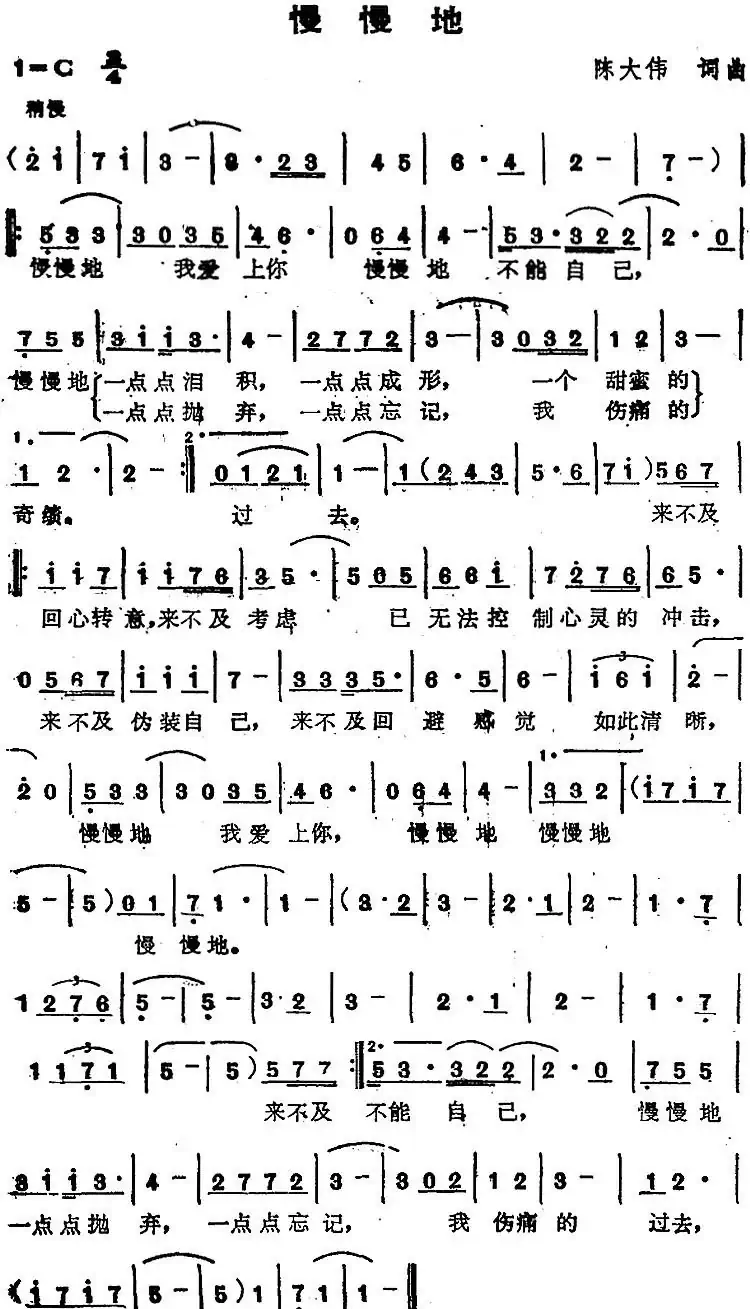 苏芮演唱金曲:慢慢地