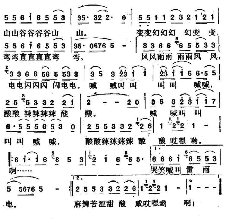 麻辣苦涩甜酸咸（电视剧《古船・女人和网》插曲）