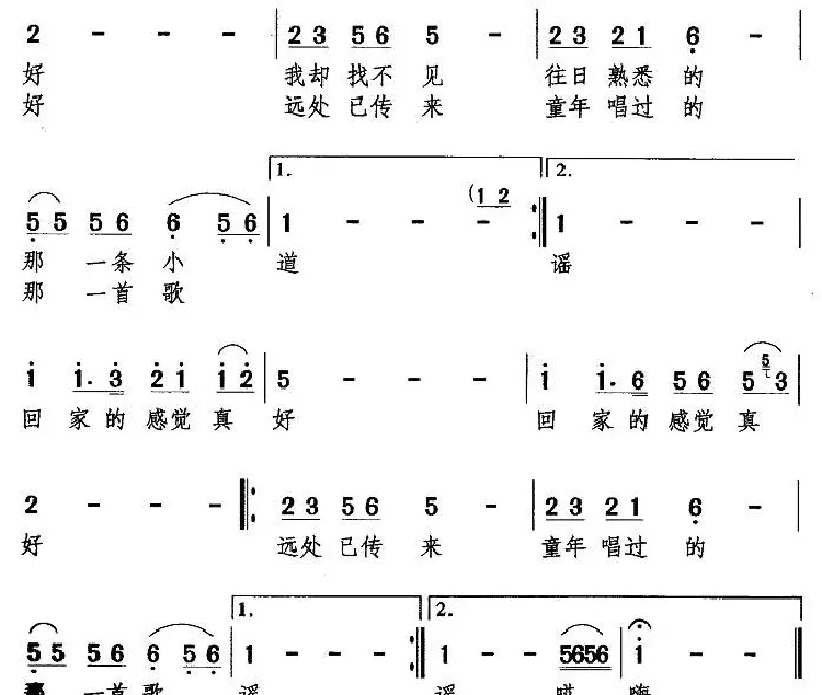 回家的感觉真好（陈福利词 华秀曲）