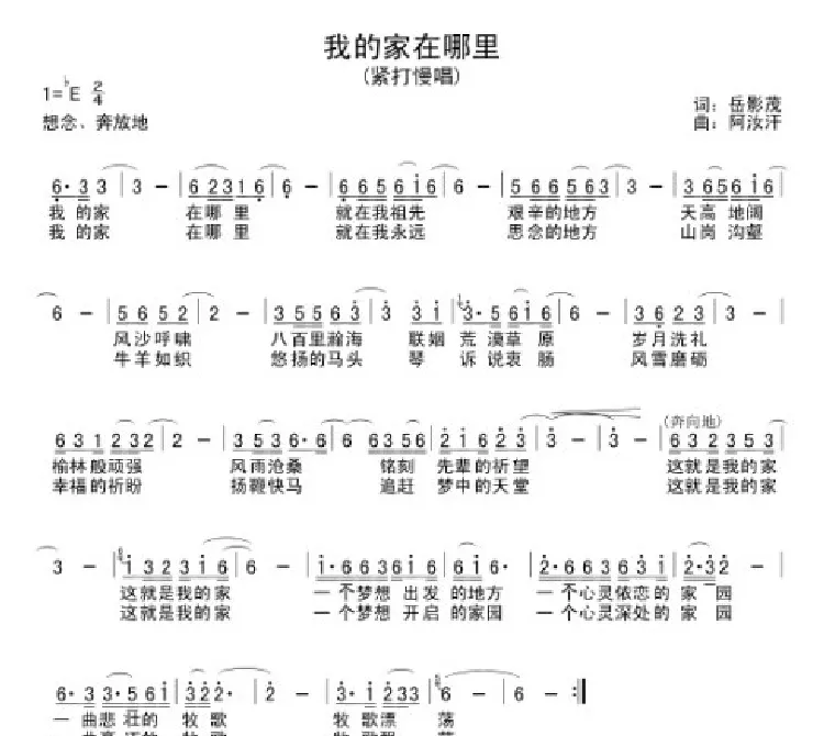 我的家在哪里