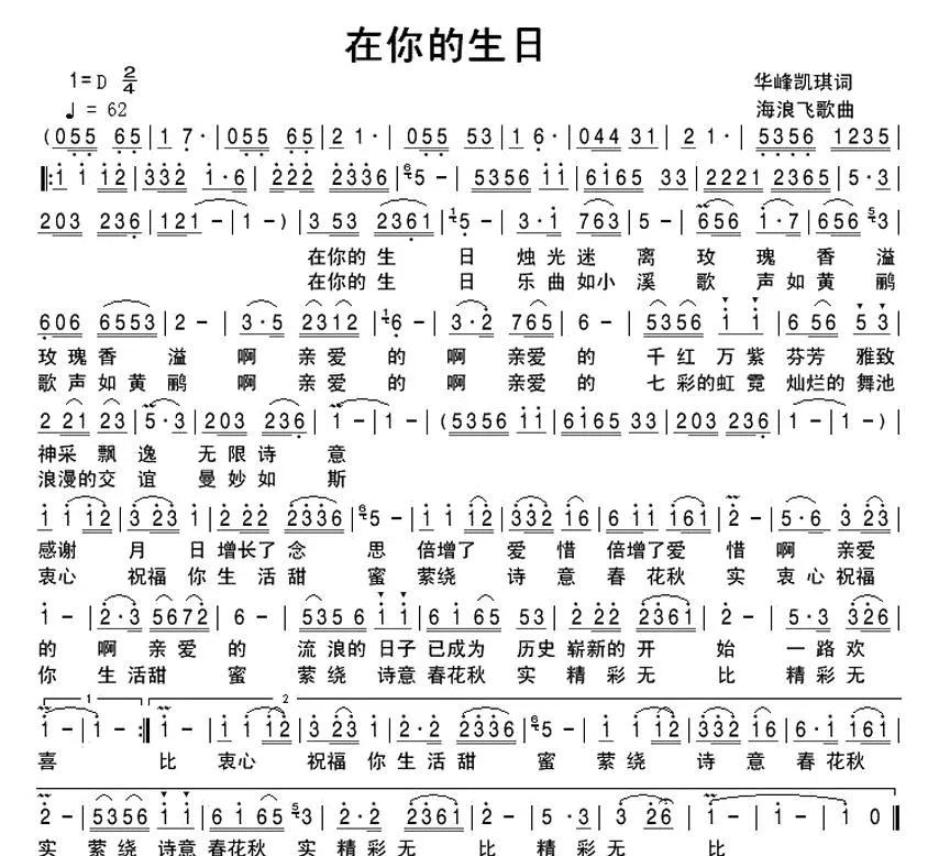 在你的生日