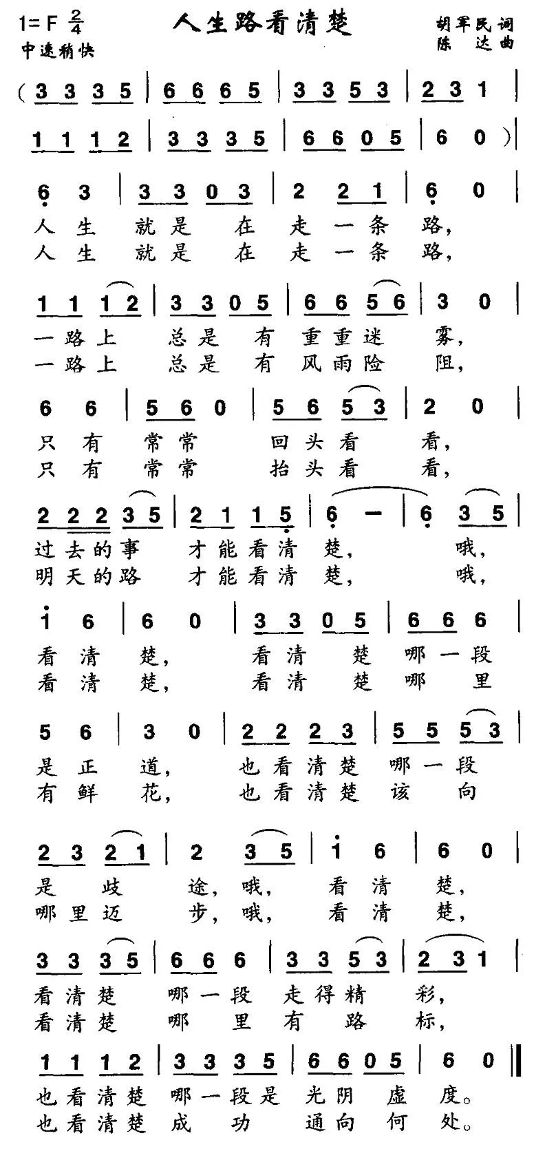 人生路看清楚