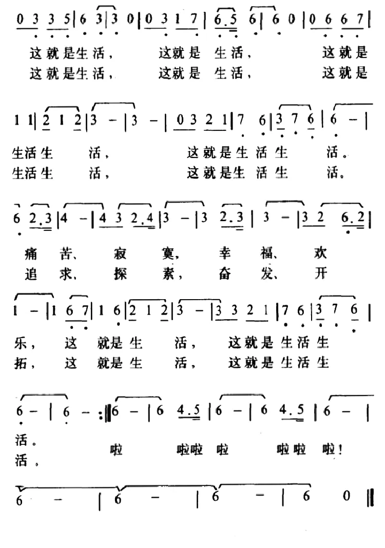 ​这就是生活（话剧《街上流行红裙子》插曲）