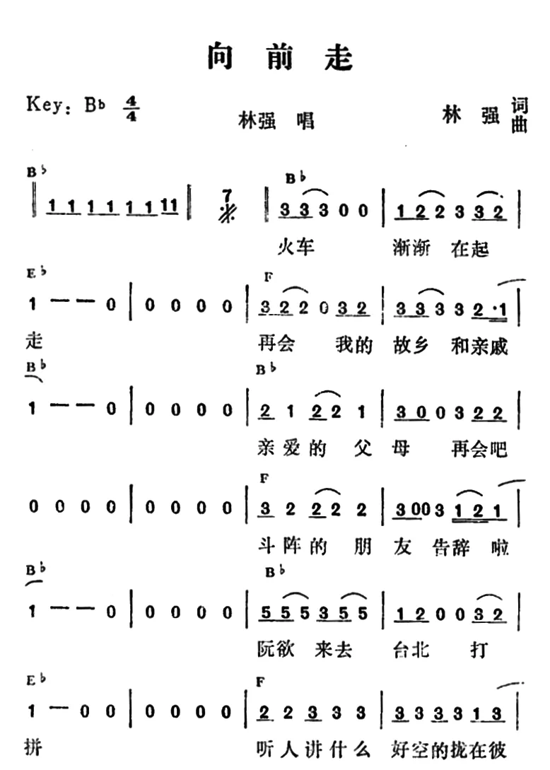 向前走（林强 词曲）