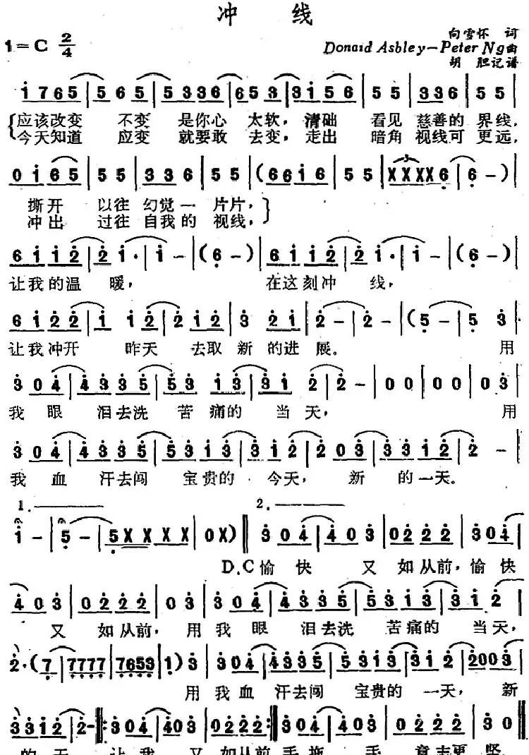 冲线