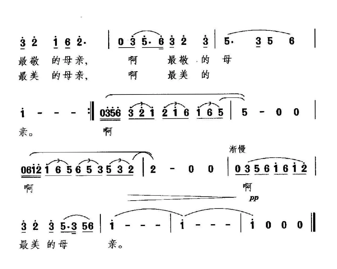 永远的母亲（葛逊词 晓其曲）