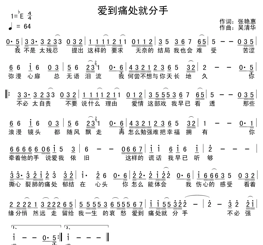 爱到痛处就分手