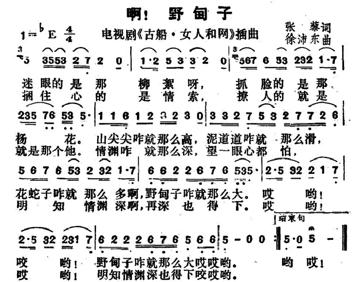 啊！野甸子（电视剧《古船・女人和网》插曲）