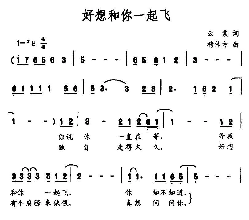 好想和你一起飞