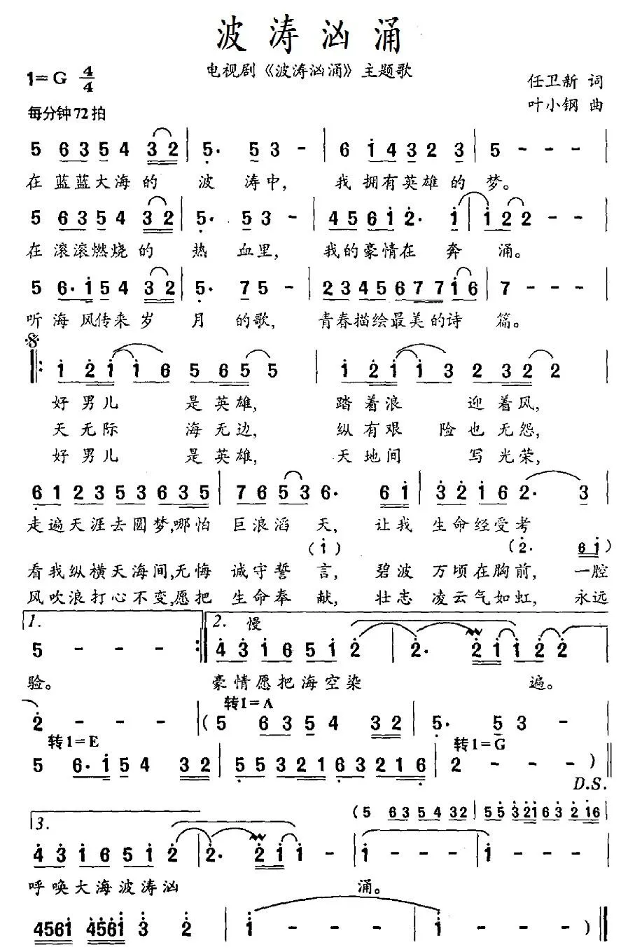 波涛汹涌（电视剧《波涛汹涌》主题歌）