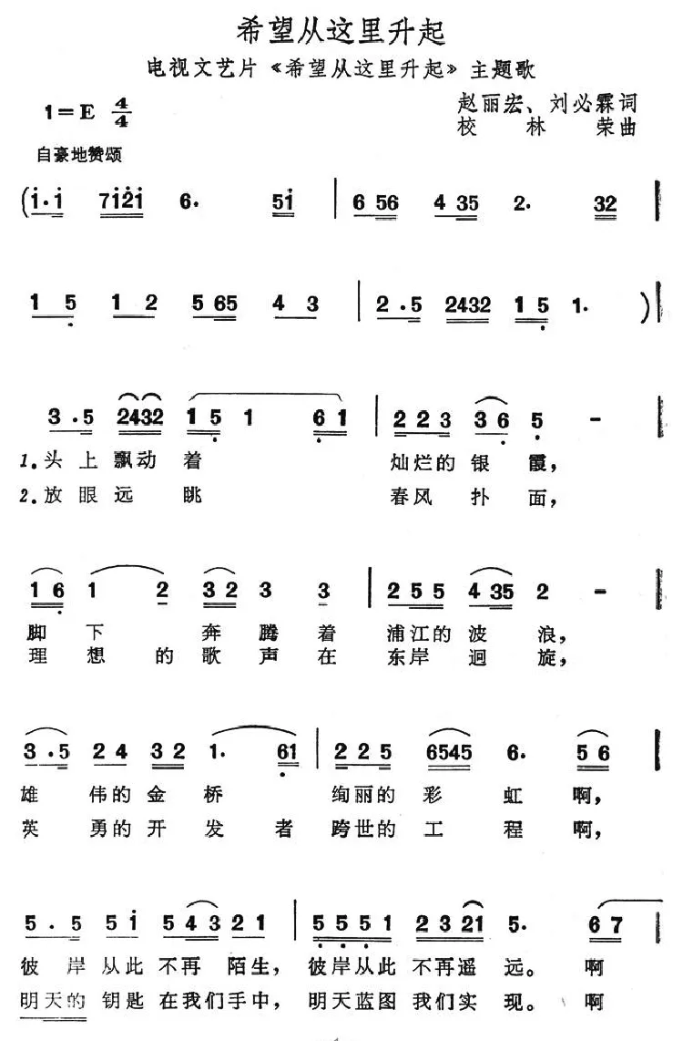 希望从这里升起（电视文艺片《希望从这里升起》主题歌）