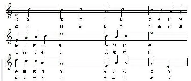 青春岁月（五线谱）