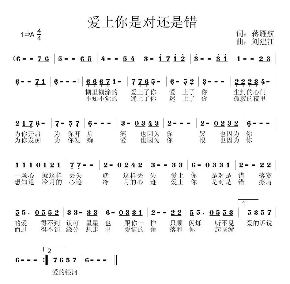 爱上你是对还是错