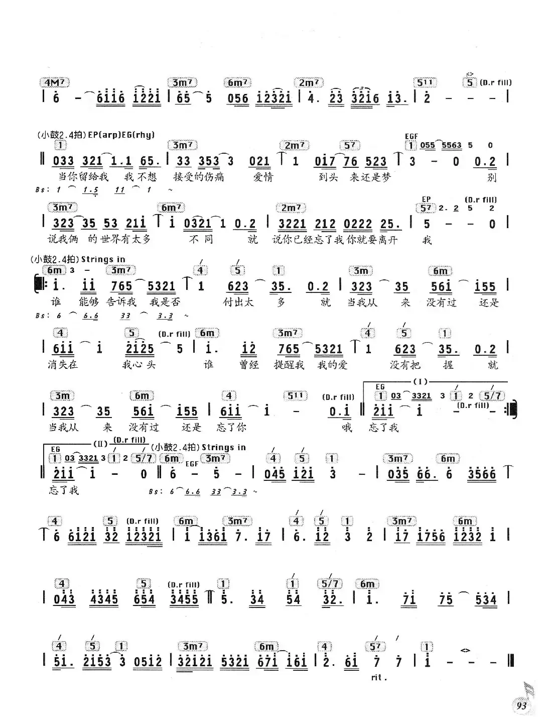 忘了你忘了我（王文清词 王文清曲、编配乐谱）
