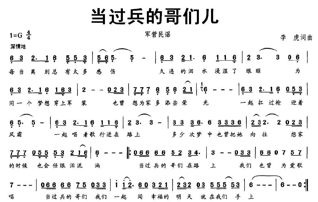 当过兵的哥们儿（军营民谣）