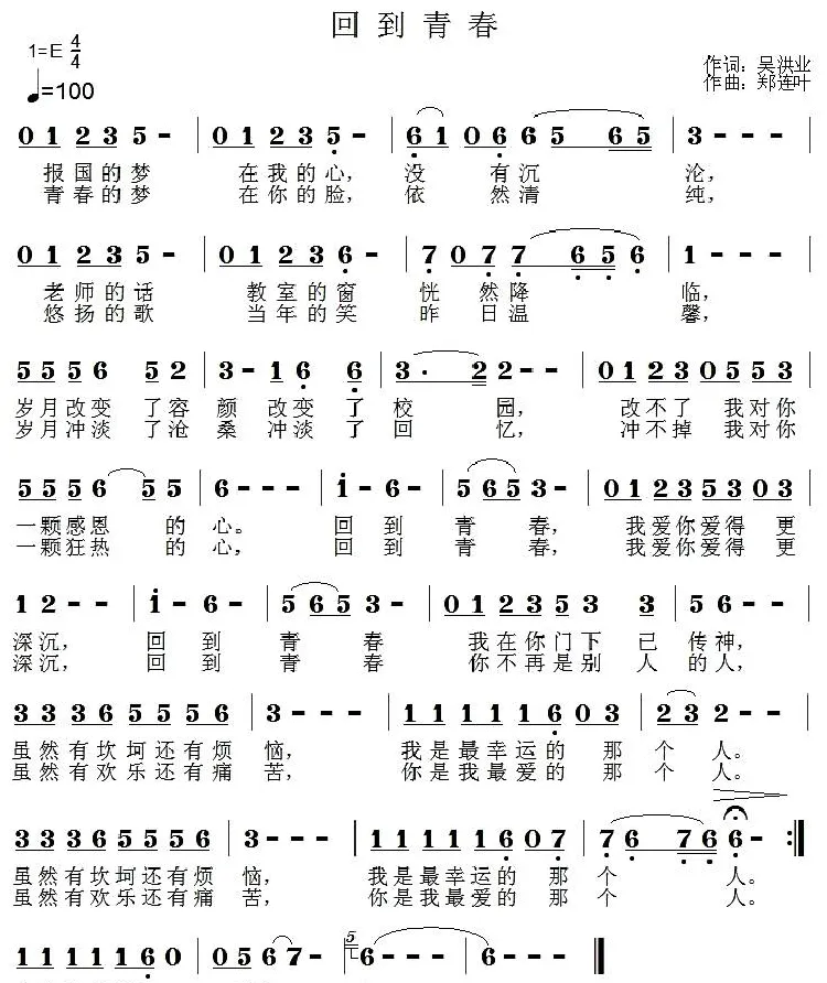 回到青春