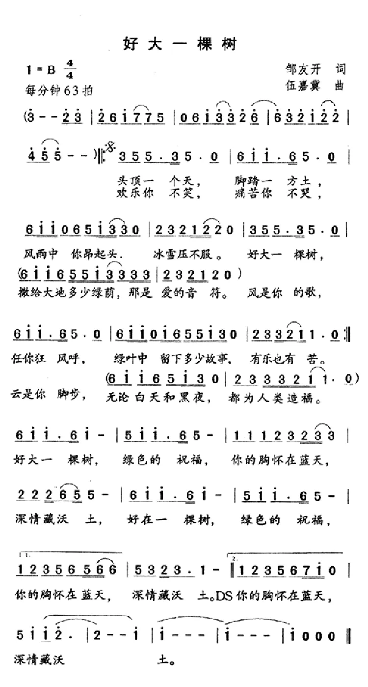 好大一棵树