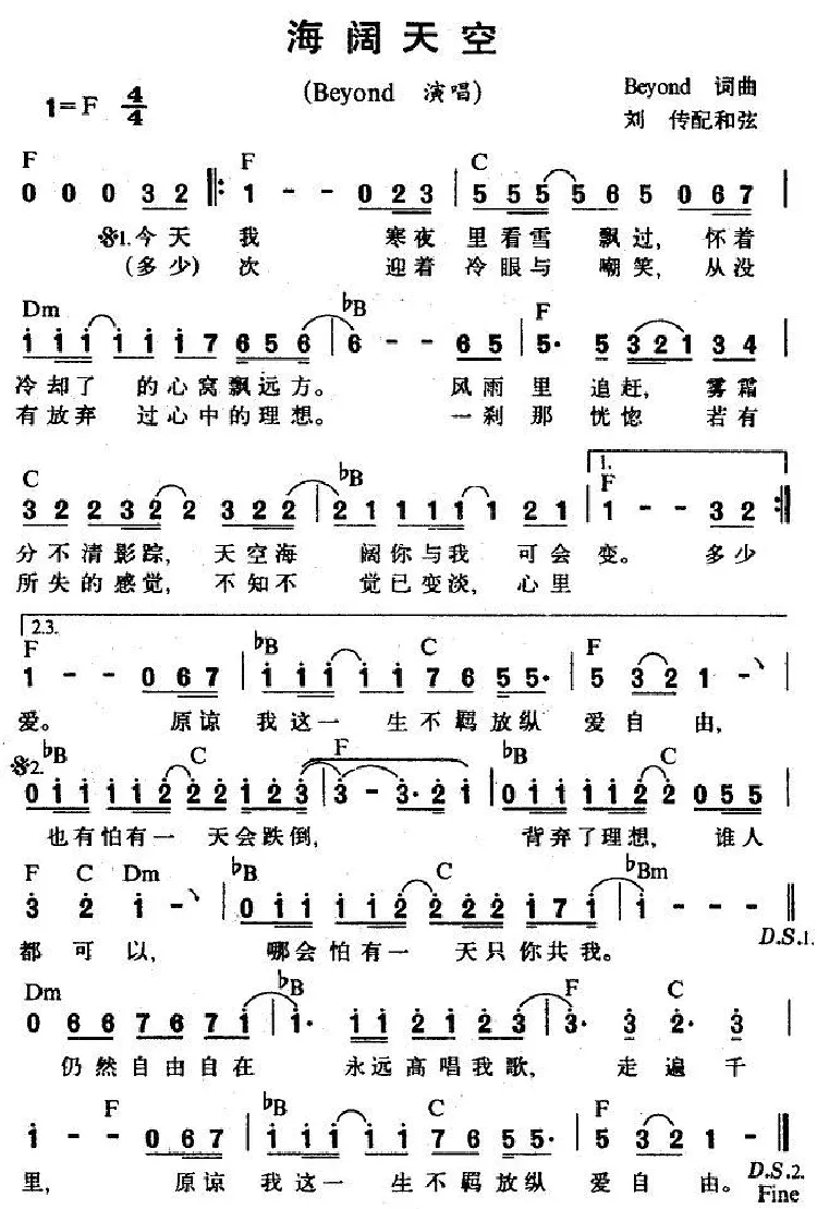 海阔天空（3个版本）