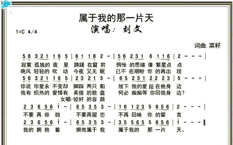 属于我的那一片天