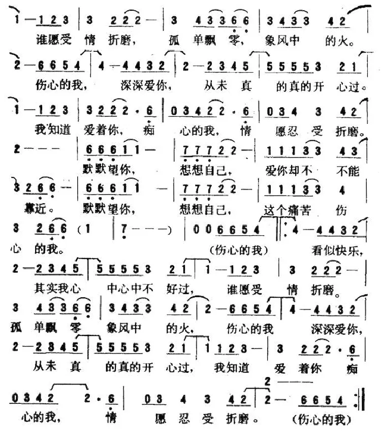 伤心的我