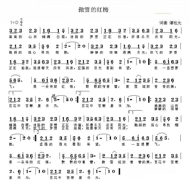 傲雪的红梅