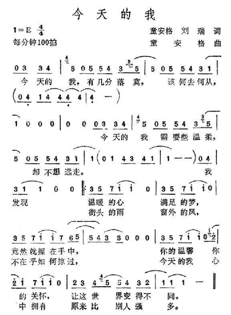 今天的我