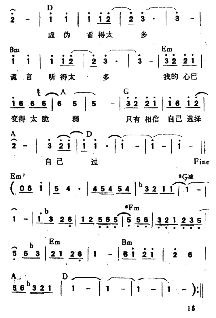 别说我冷漠（带和弦）